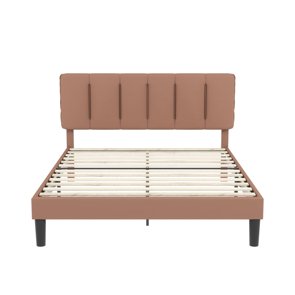 modern upholstered platform bed frame adjustable fabric - Temu