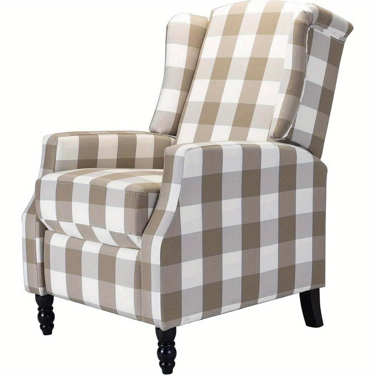 upholstered wingback recliner chair traditional push back - Temu