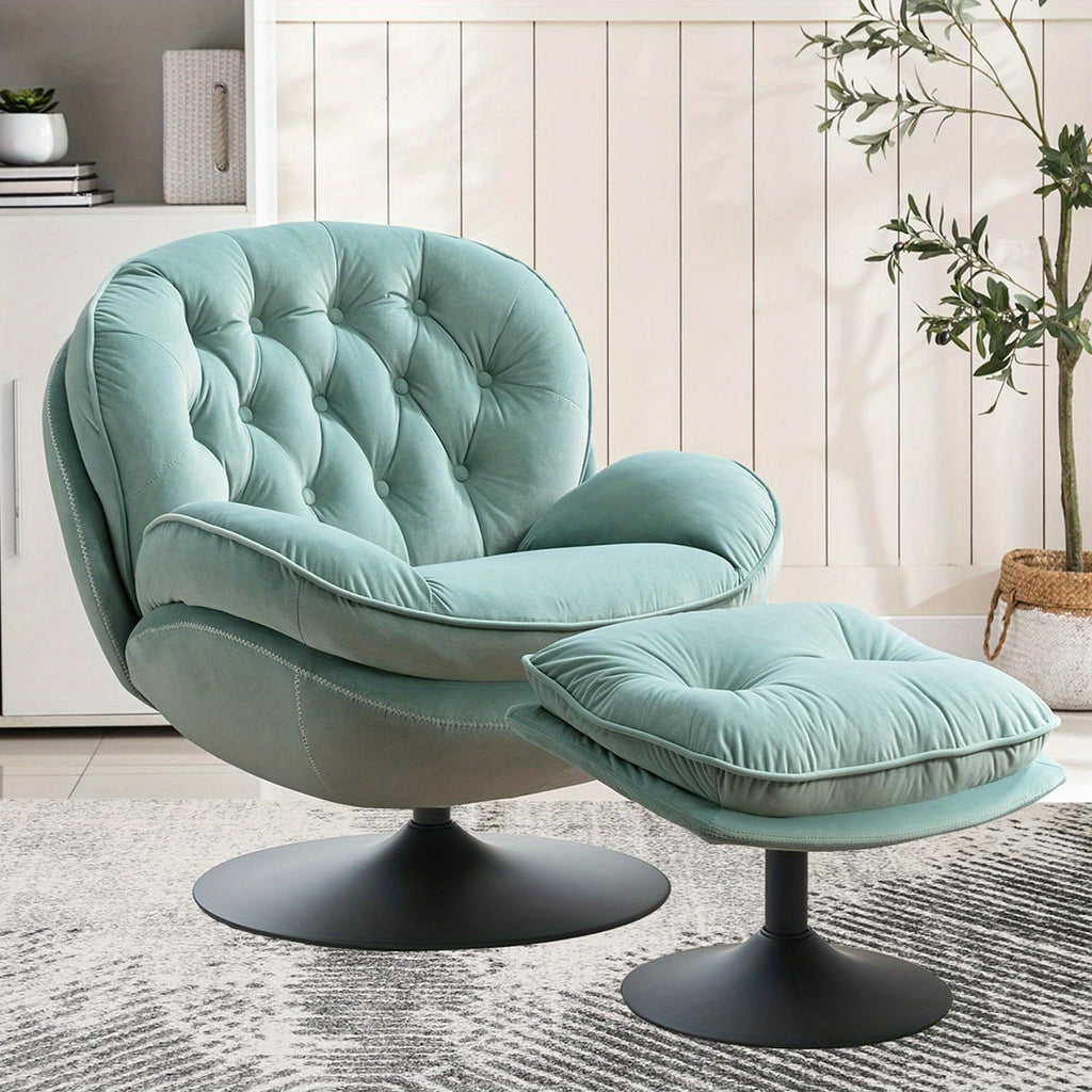 velvet swivel accent chair   set modern tufted - Temu