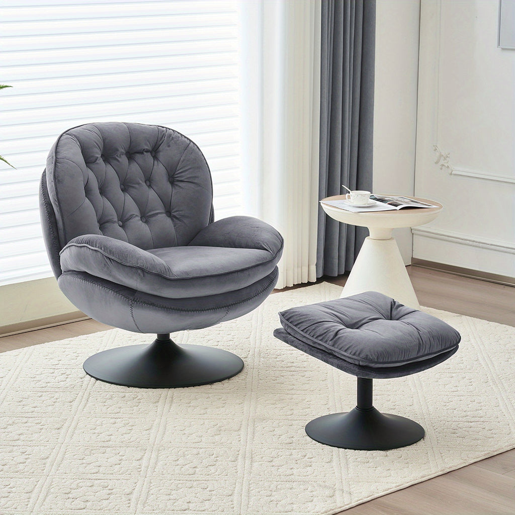 velvet swivel accent chair   set modern tufted - Temu