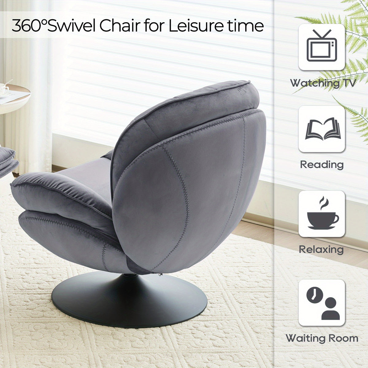 velvet swivel accent chair   set modern tufted - Temu
