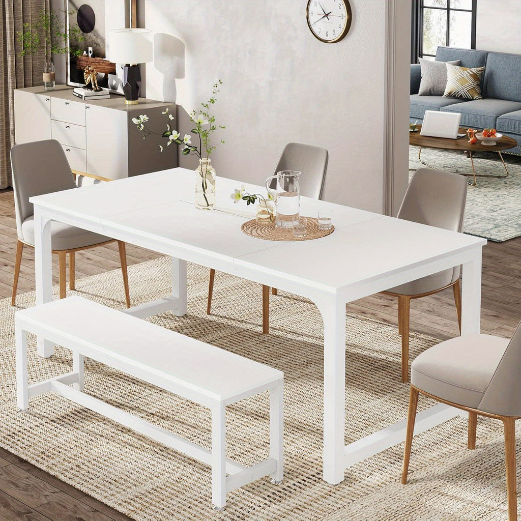 contemporary 64 x32 dining table 4 6 person hardwood - Temu