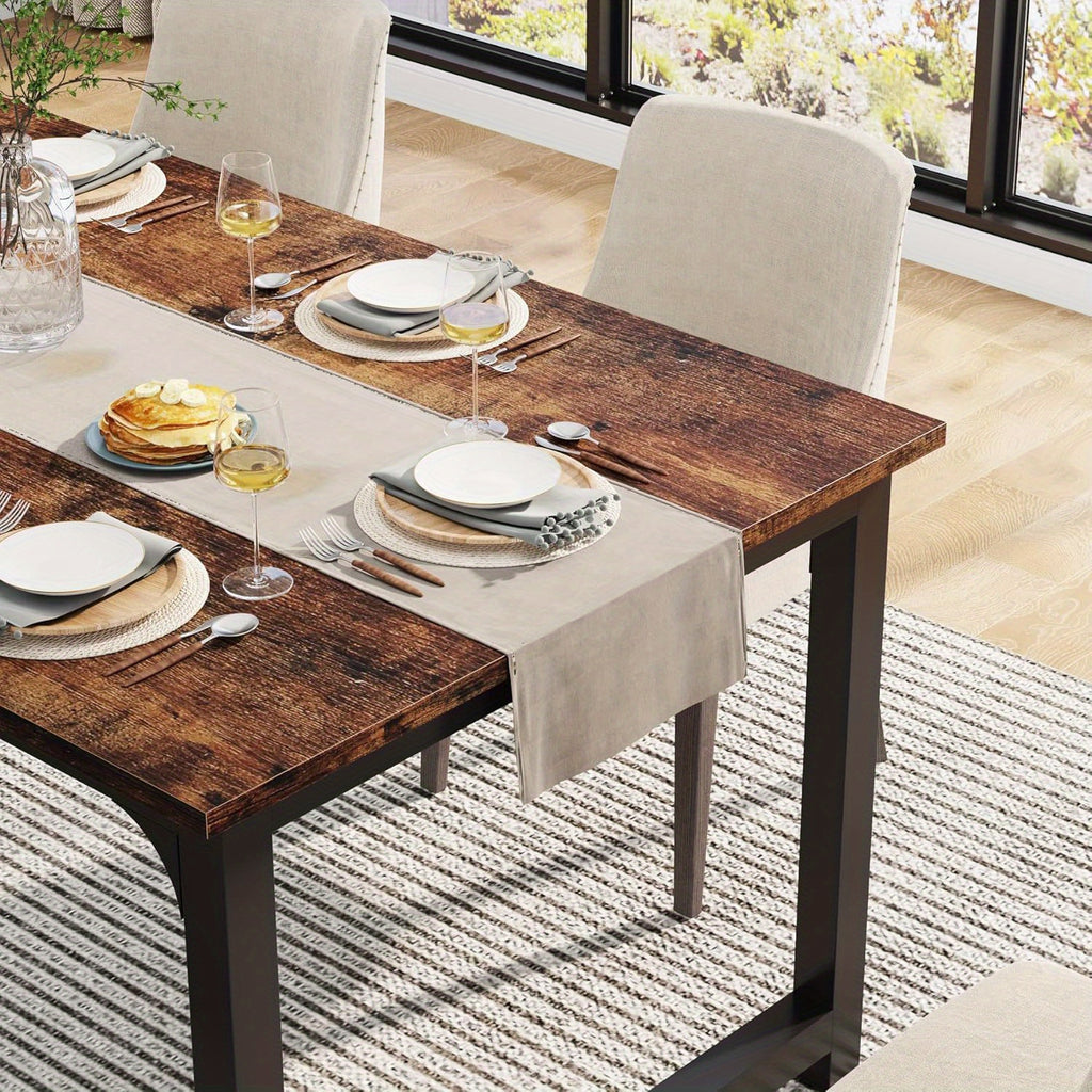 contemporary 64 x32 dining table 4 6 person hardwood - Temu
