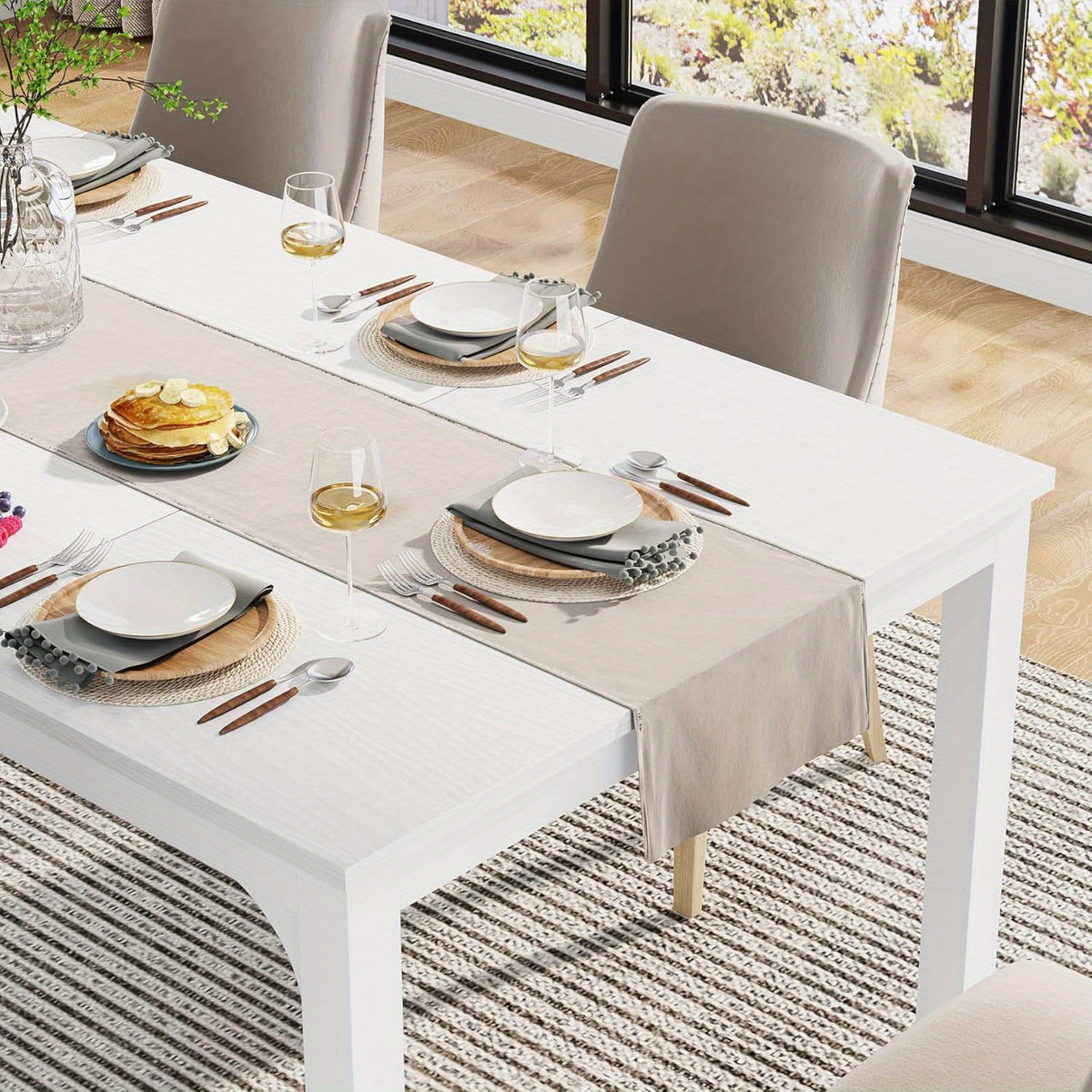 contemporary 64 x32 dining table 4 6 person hardwood - Temu