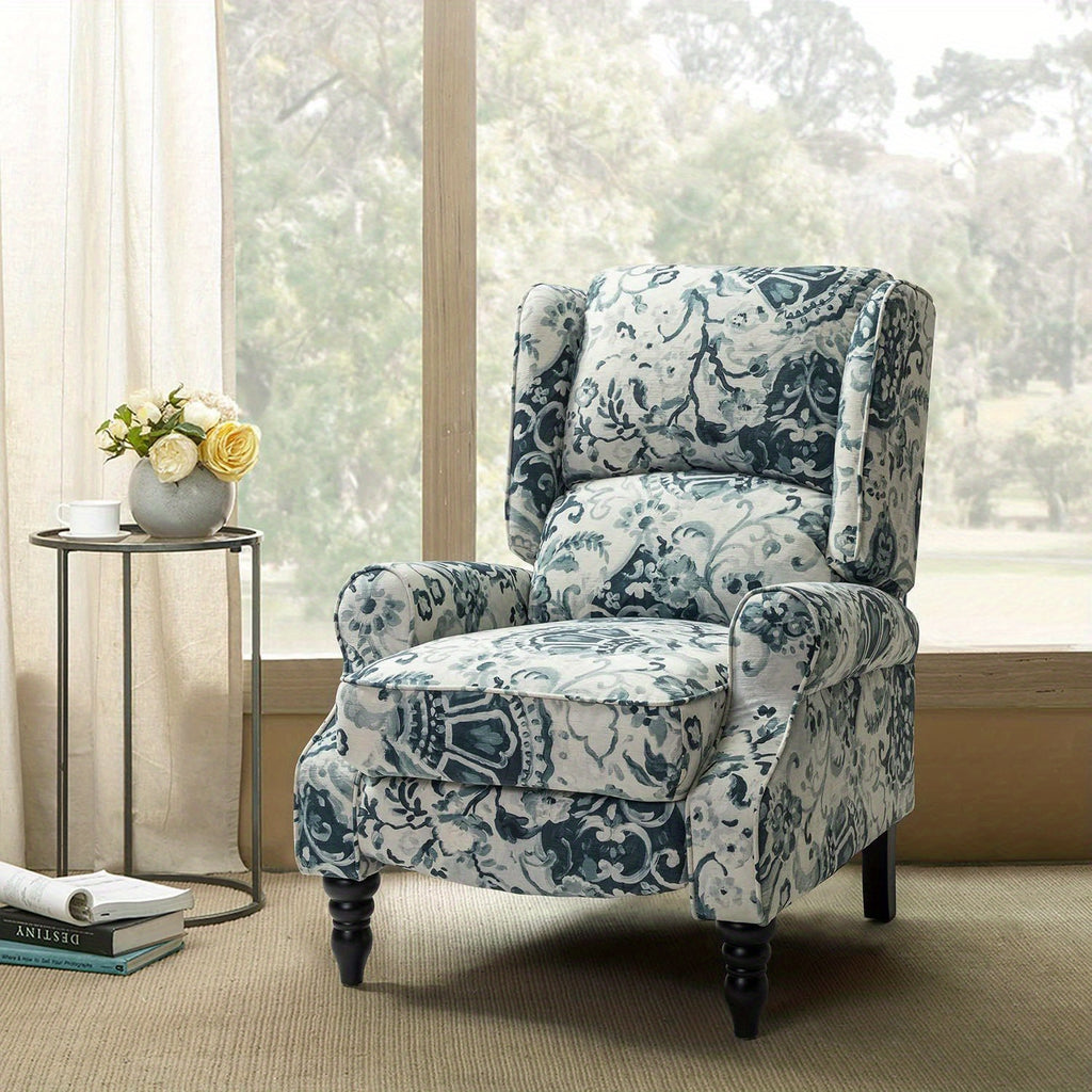 upholstered wingback recliner chair small adjustable - Temu