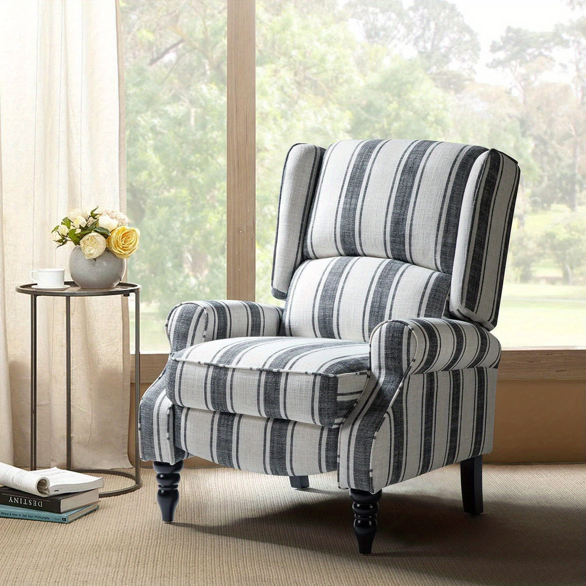 upholstered wingback recliner chair small adjustable - Temu