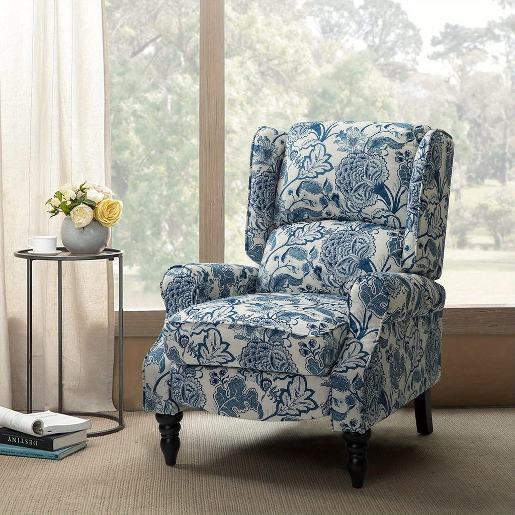 upholstered wingback recliner chair small adjustable - Temu