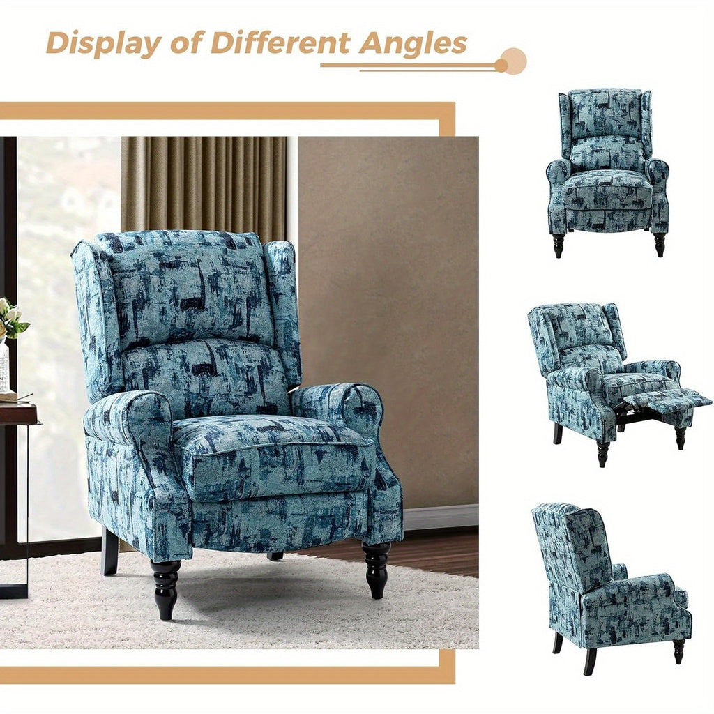 upholstered wingback recliner chair small adjustable - Temu