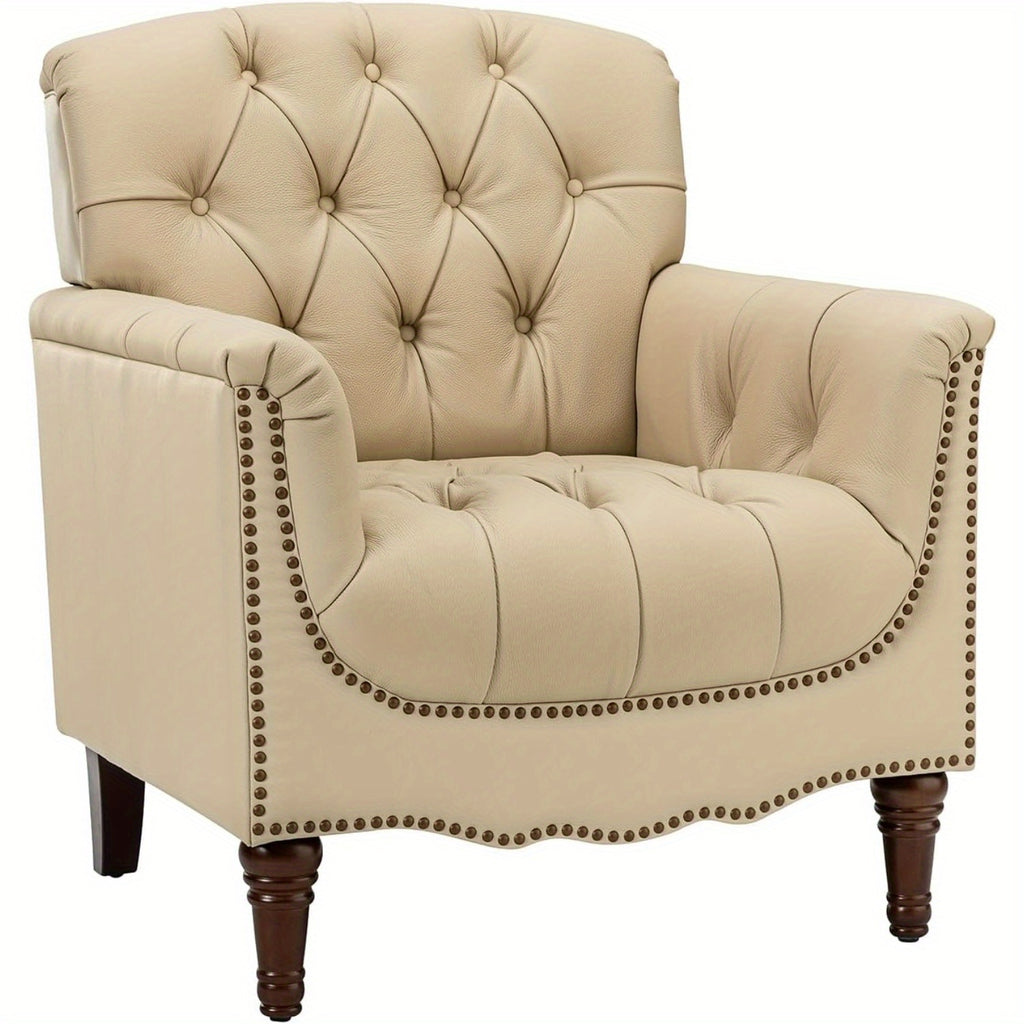 genuine leather armchair contemporary leather accent chair - Temu