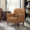 genuine leather armchair contemporary leather accent chair - Temu
