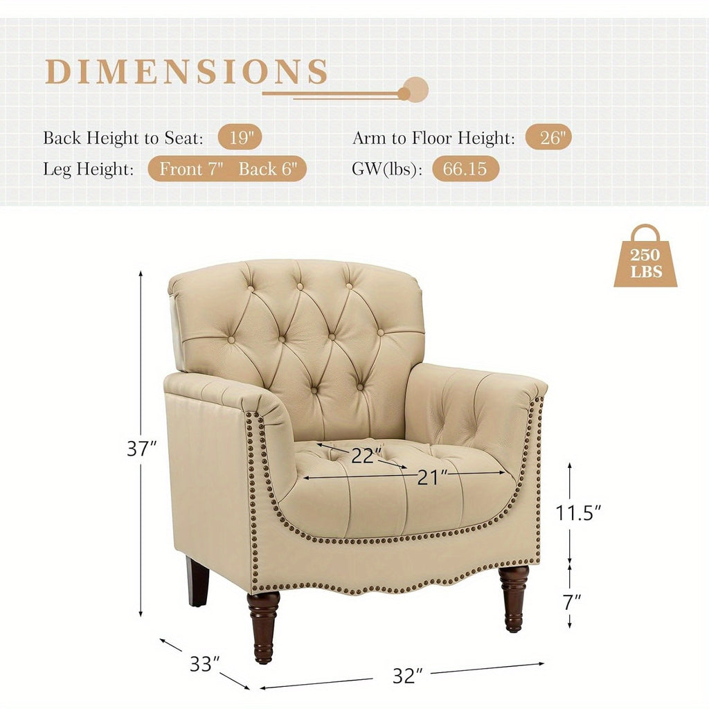 genuine leather armchair contemporary leather accent chair - Temu