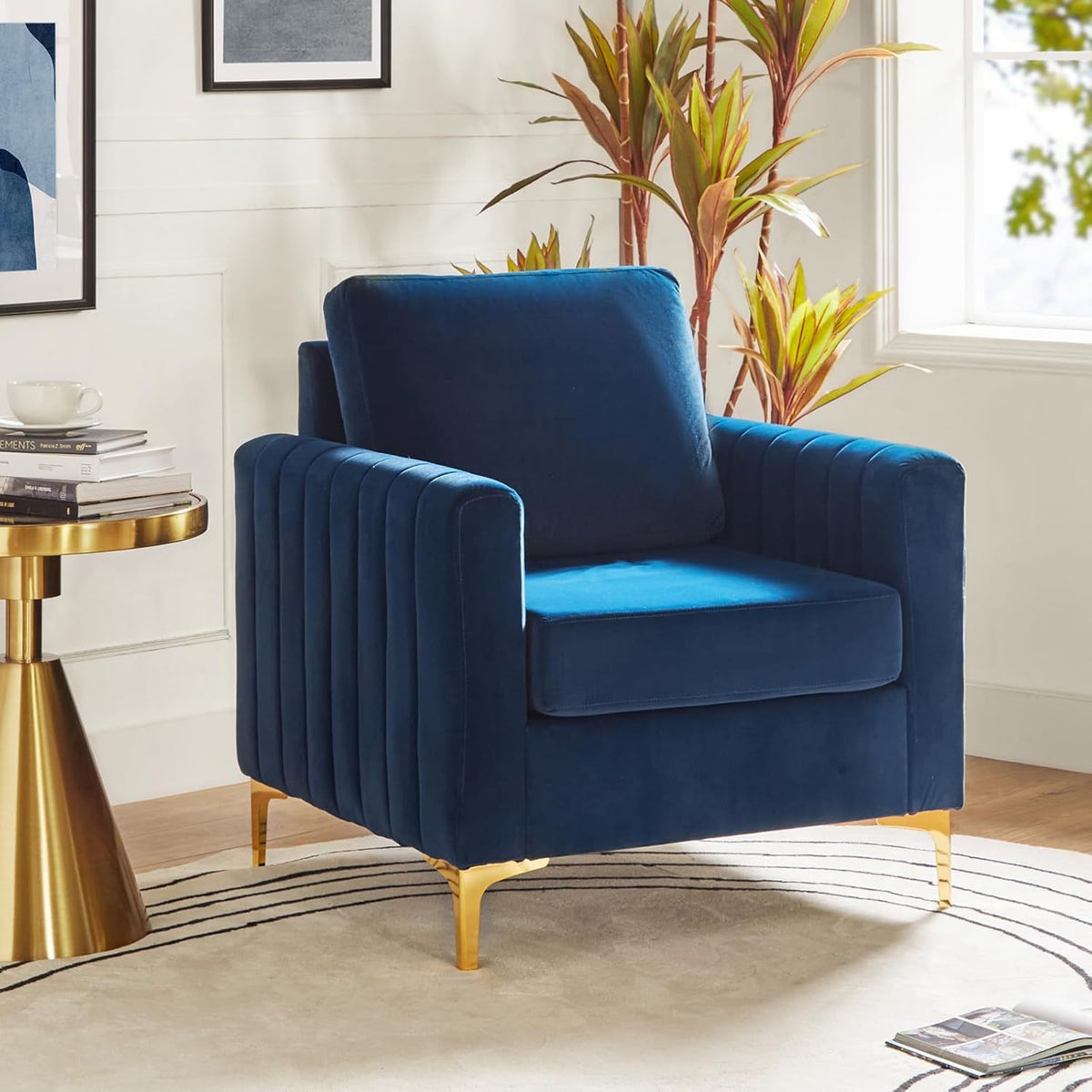 velvet accent club chair modern velvet armchair upholstered - Temu