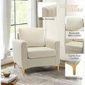 velvet accent club chair modern velvet armchair upholstered - Temu