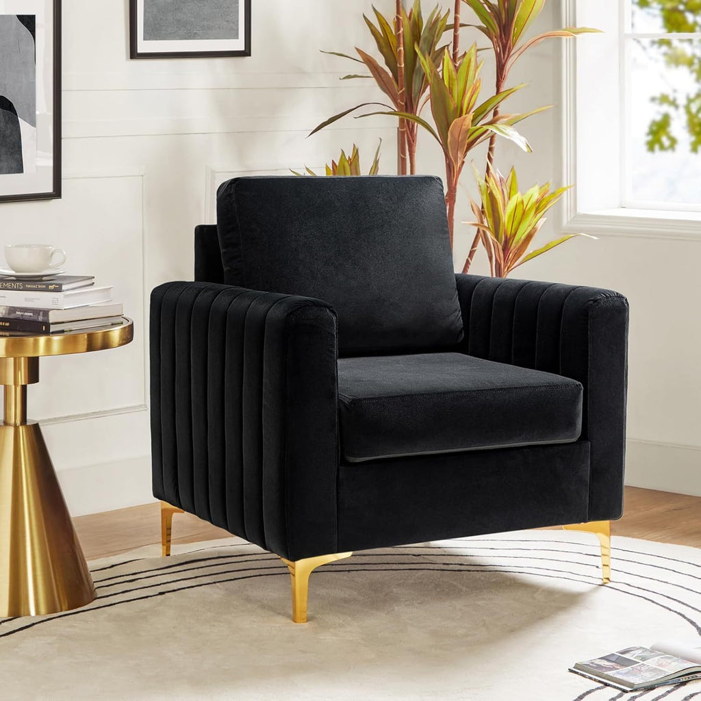 velvet accent club chair modern velvet armchair upholstered - Temu