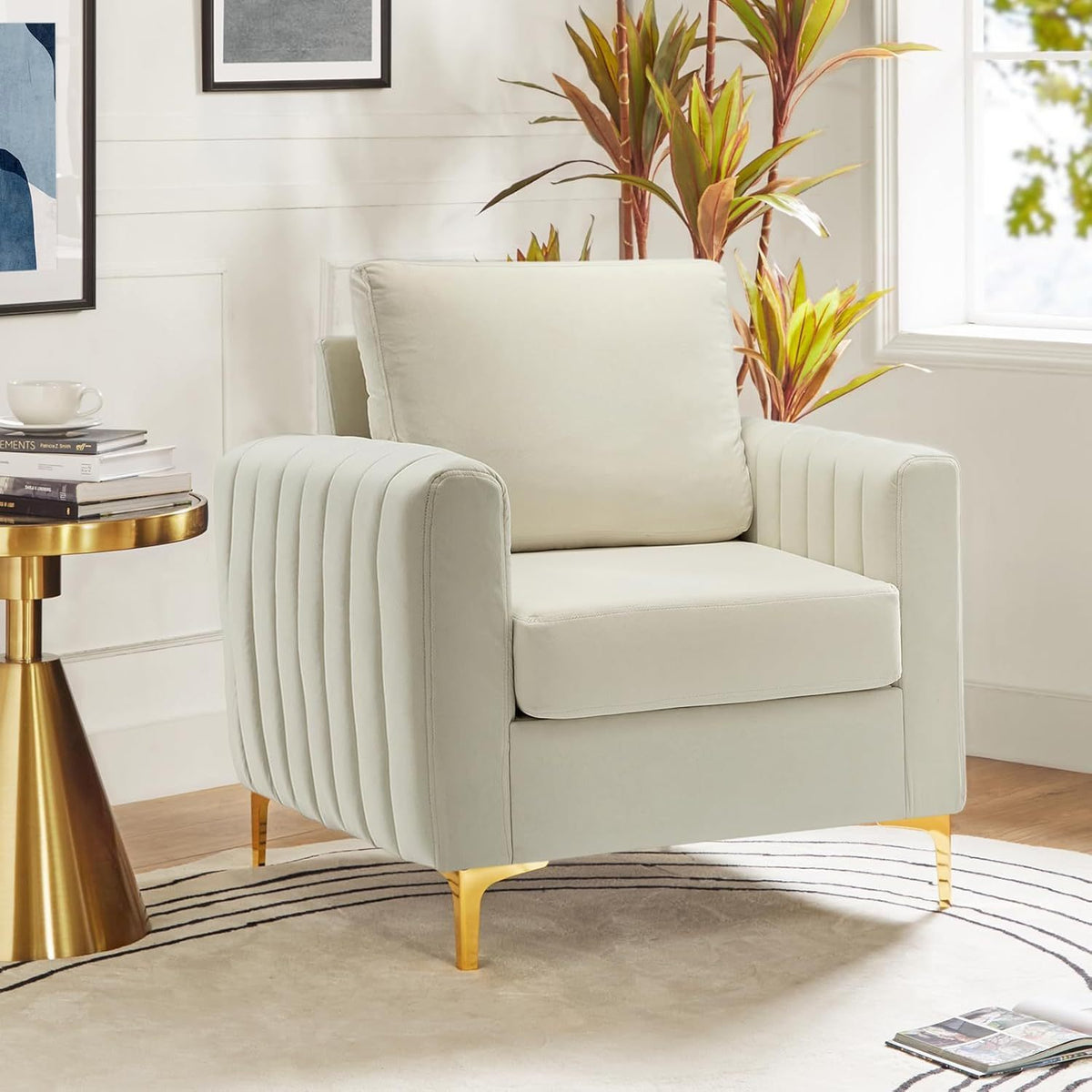 velvet accent club chair modern velvet armchair upholstered - Temu