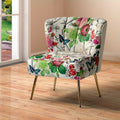 accent chair golden metal legs comfy tufted wingback living - Temu