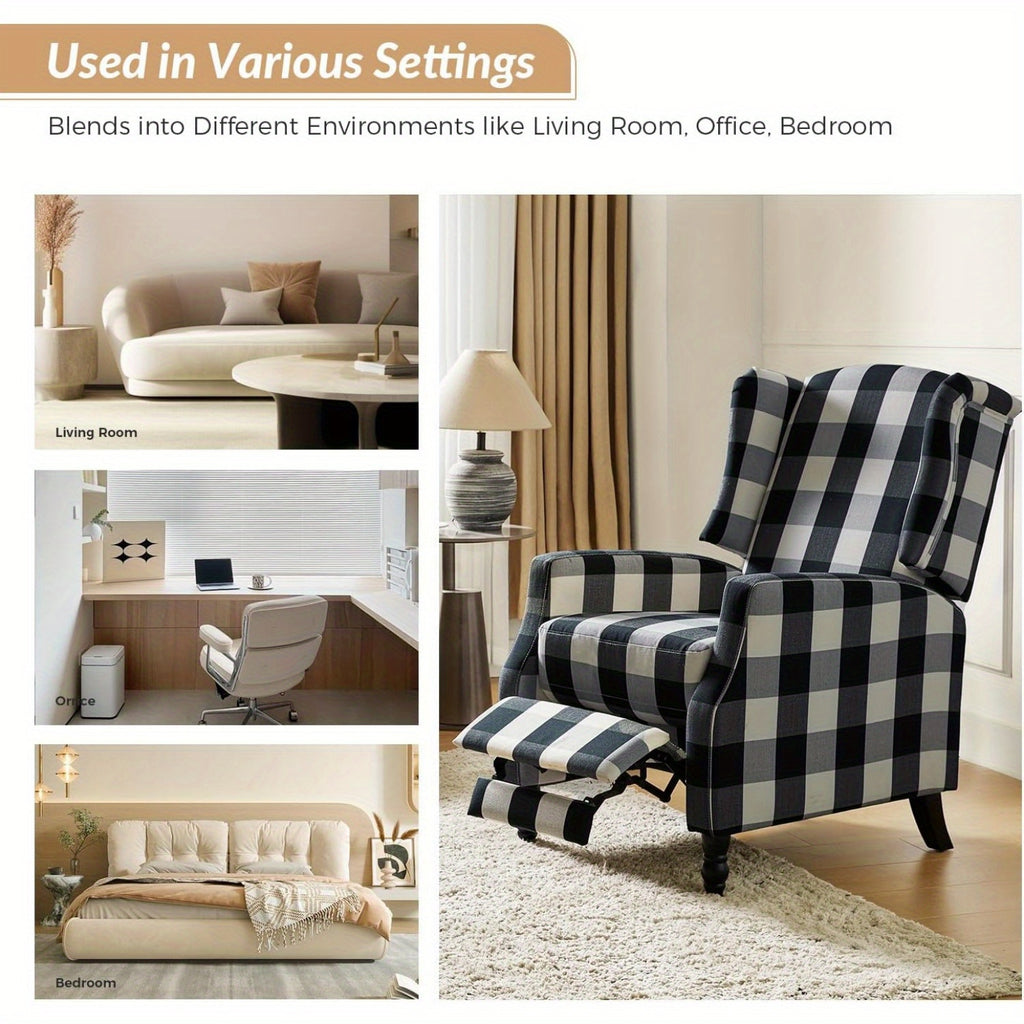 wingback recliner chair traditional push back recliner - Temu