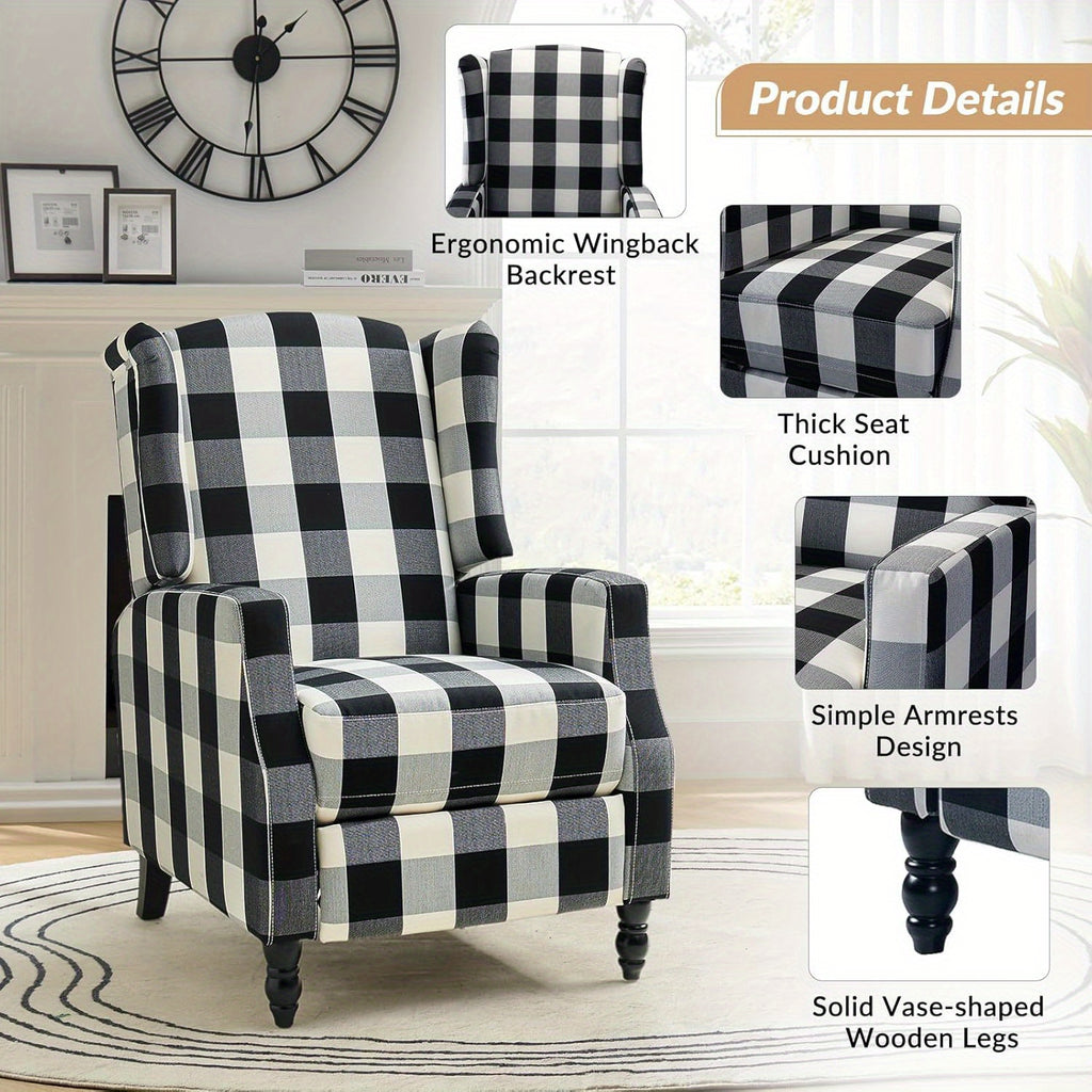 wingback recliner chair traditional push back recliner - Temu