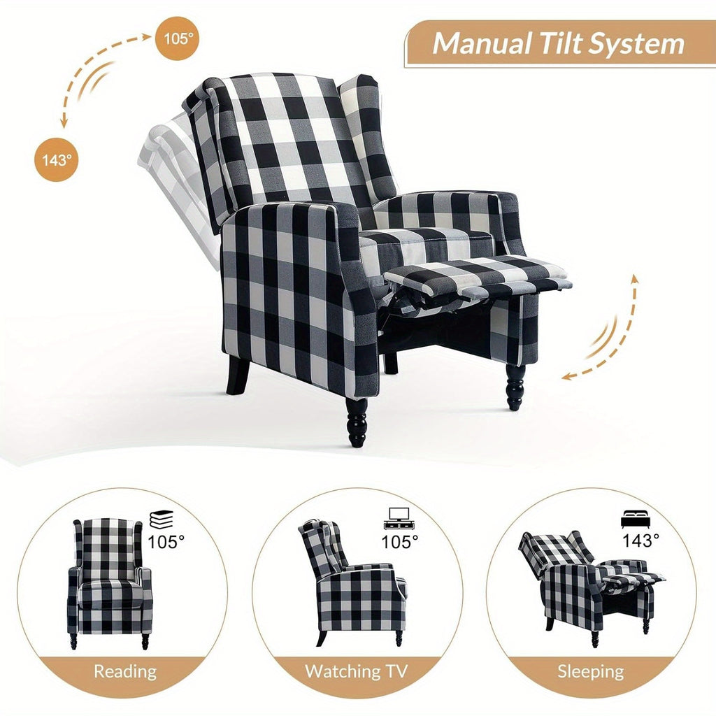 wingback recliner chair traditional push back recliner - Temu