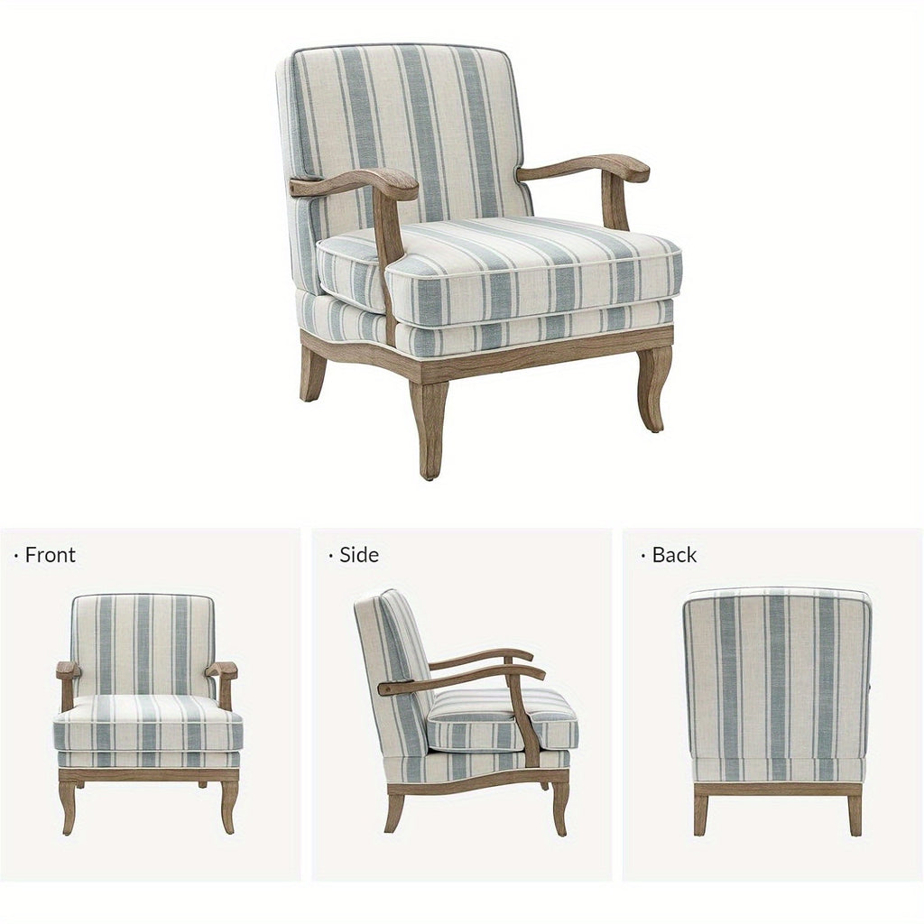 upholstered accent chair   century modern striped chair - Temu