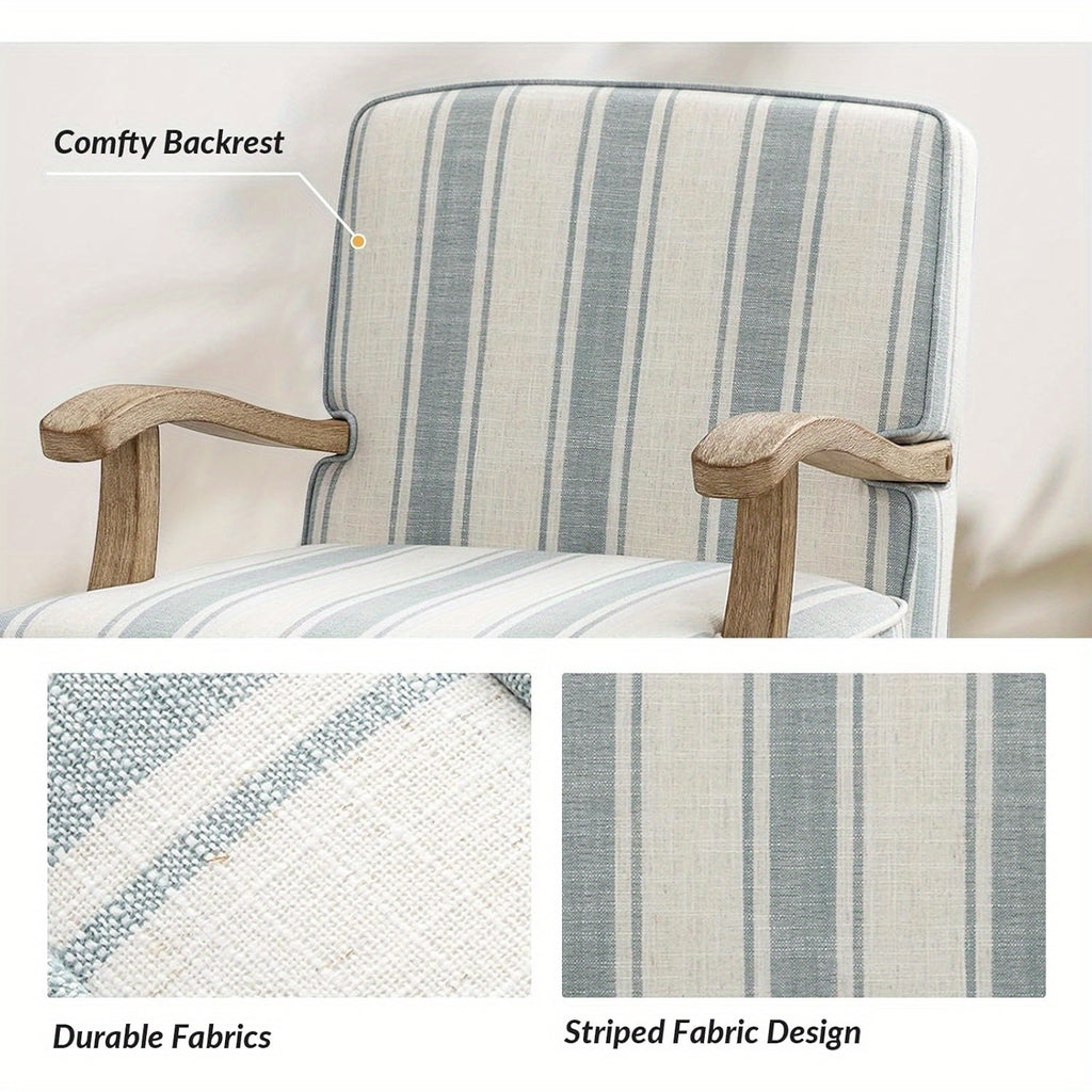 upholstered accent chair   century modern striped chair - Temu