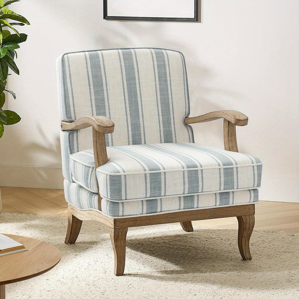 upholstered accent chair   century modern striped chair - Temu
