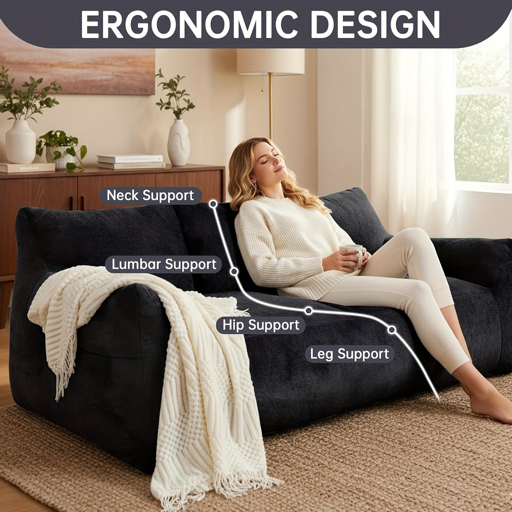loveseat sofa oversized lounge sofa   fluffy lazy sofa - Temu