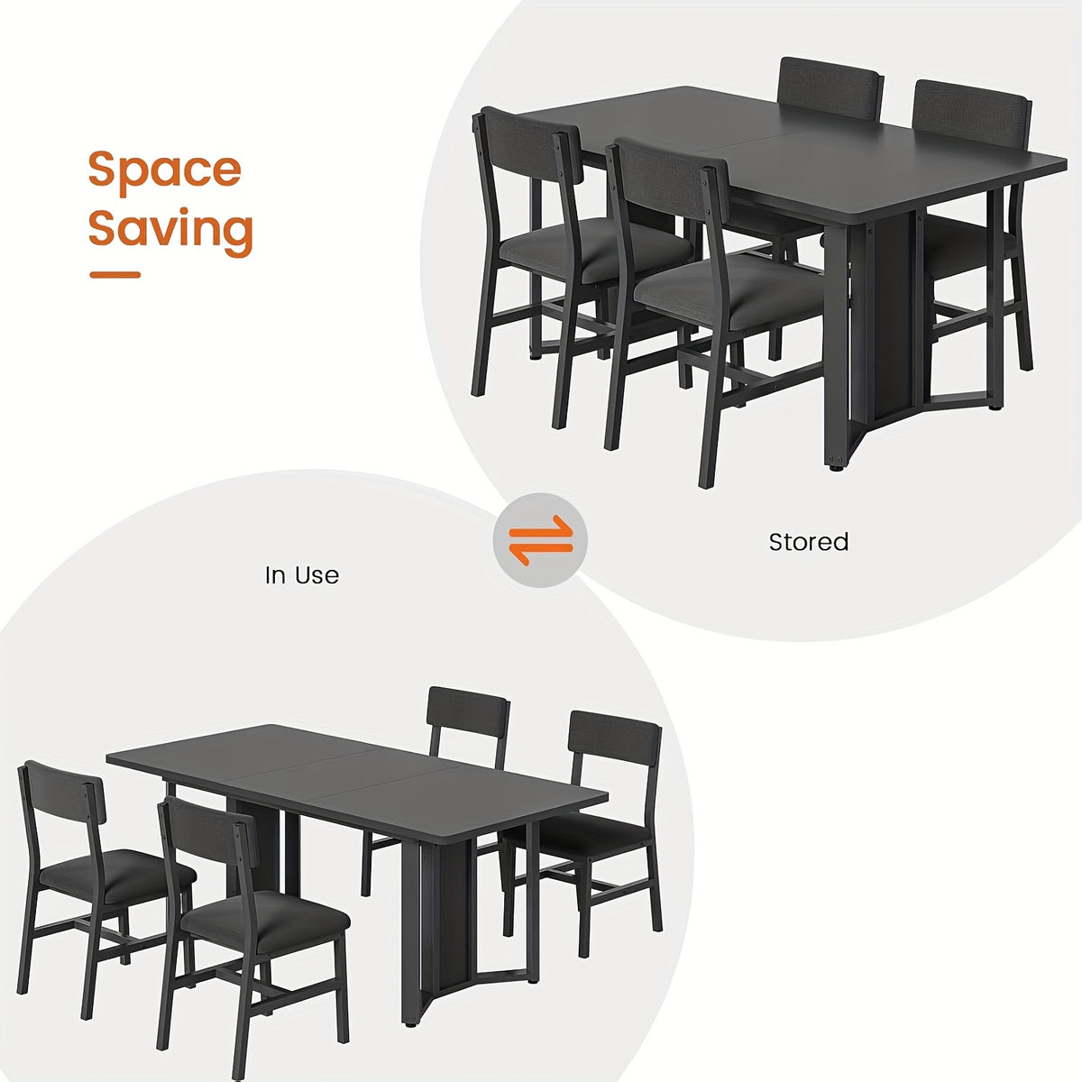 contemporary dining table set 4 6 individuals featuring a 63 - Temu