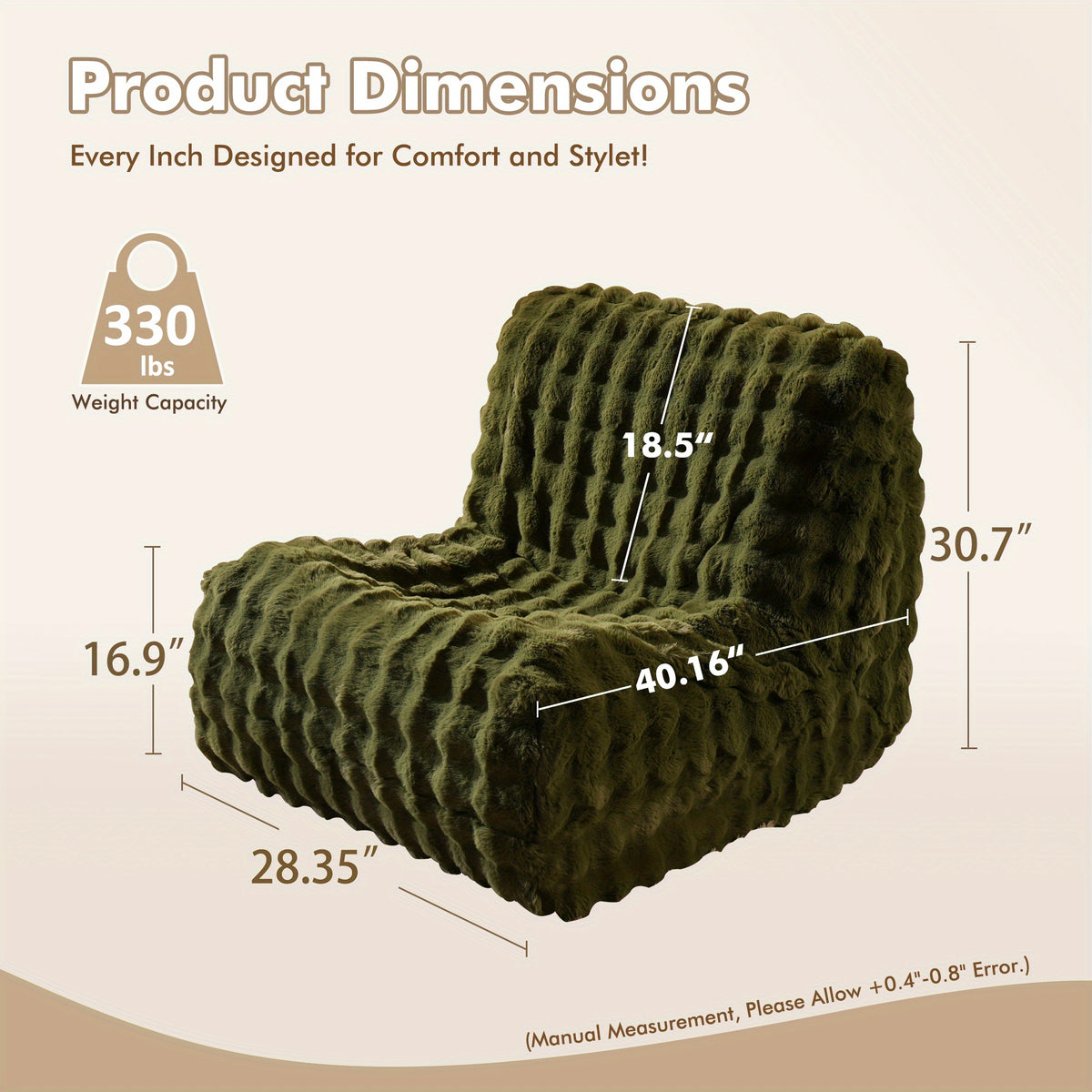 ultra soft lazy sofa chair bean bag chair   comfortable - Temu