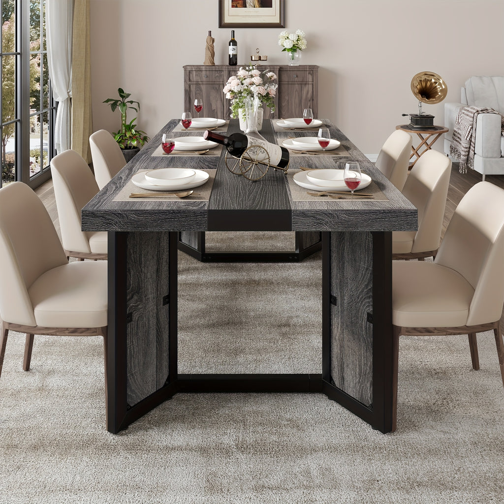 a   industrial dining table designed 6 8 individuals - Temu