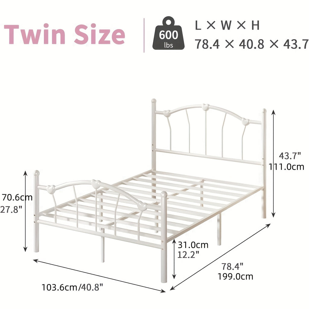twin full queen size metal bed frame full bed frame - Temu