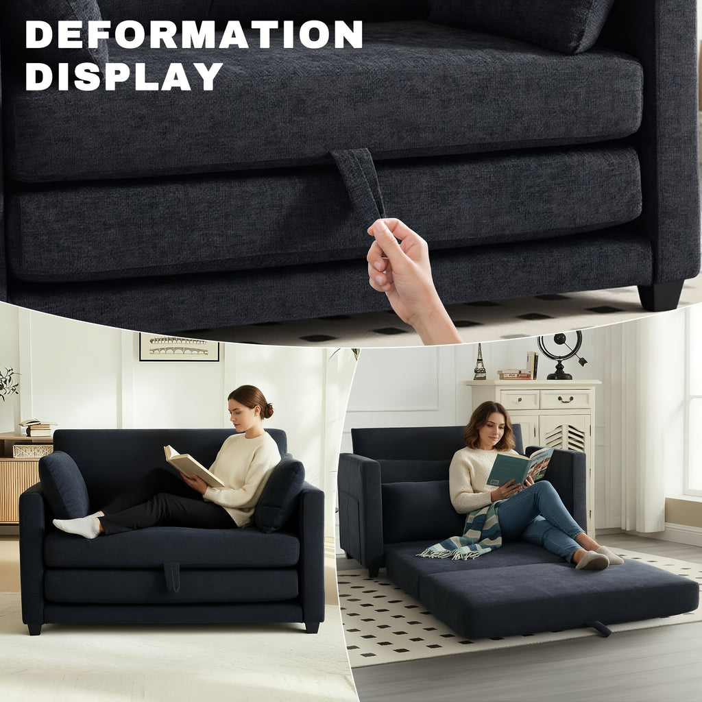 2 in 1 chenille upholstered pull sleeper chair foldable - Temu