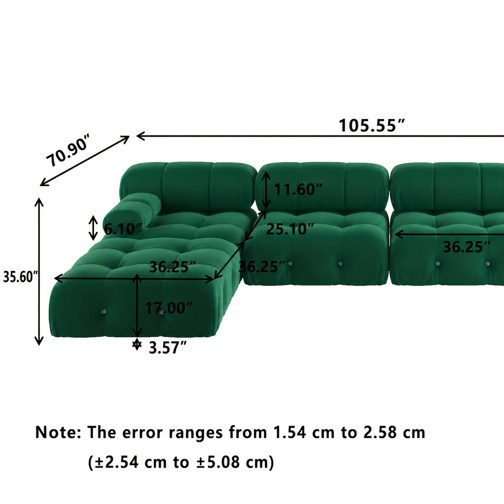modular sectional sofa 105 55 inch convertible u shaped - Temu