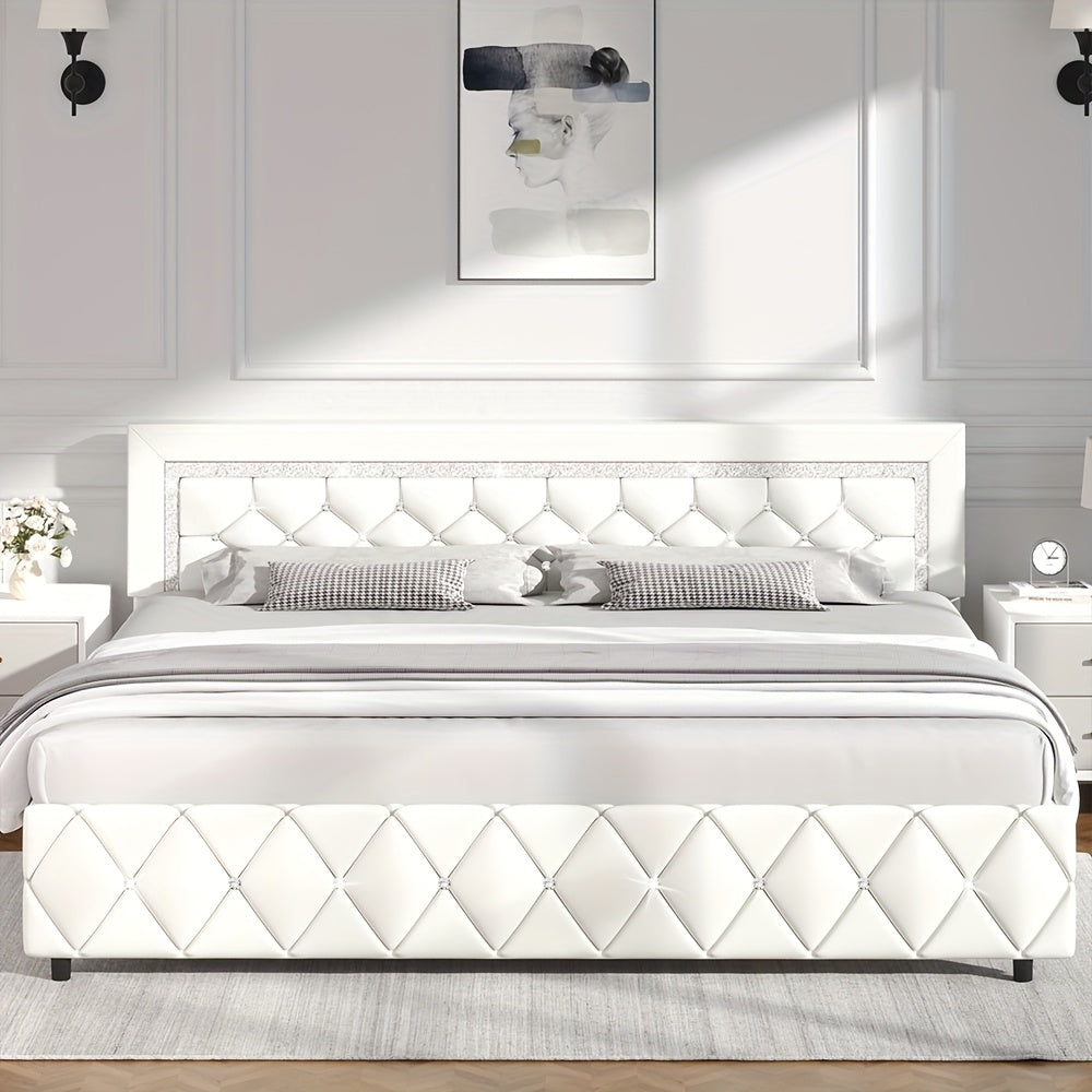 halloween twin full queen king upholstered bed frame diamond - Temu