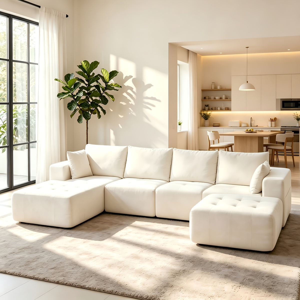 130 oversized cloud sectional couches convertible l u shape - Temu