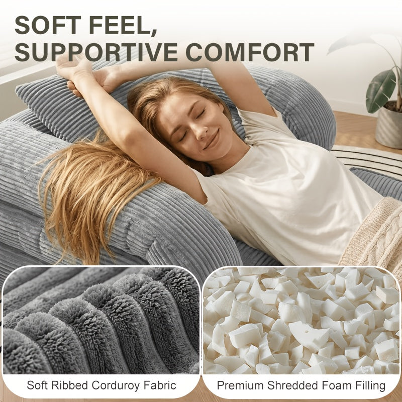 3 in 1 foldable lounge sofa a single chair bed backrest - Temu