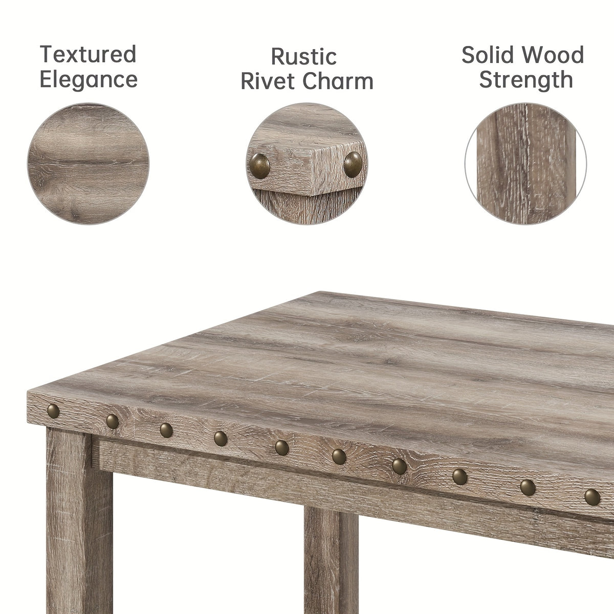 rustic dining table set farmhouse kitchen dining - Temu