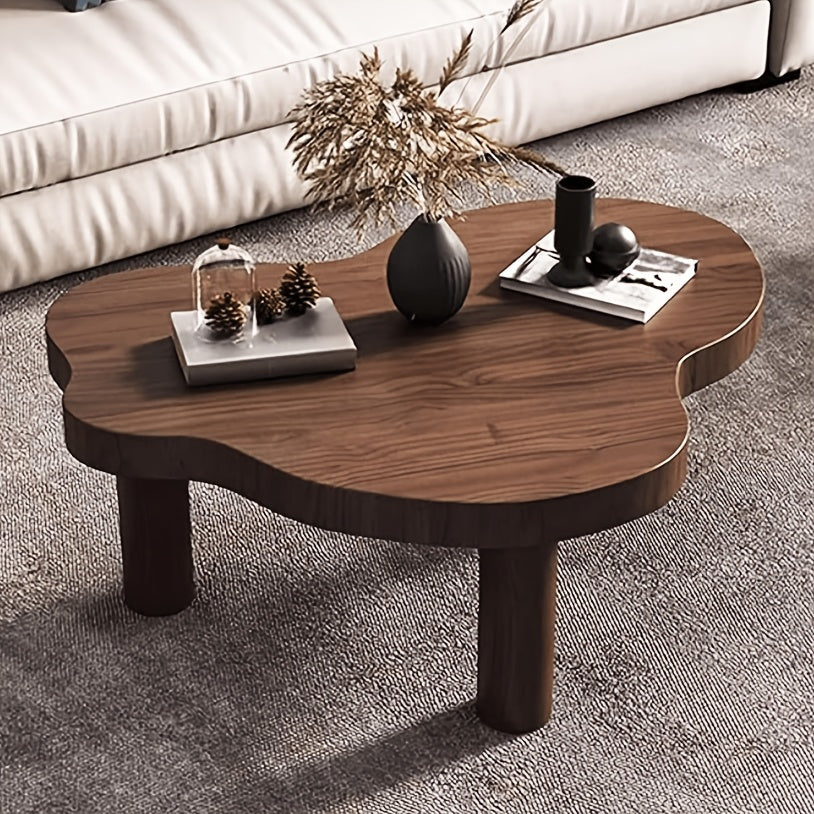 cloud shaped irregular wooden coffee table indoor thickened - Temu
