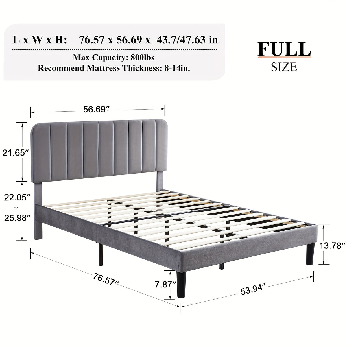 platform bed frame in velvet upholstery suitable full queen - Temu