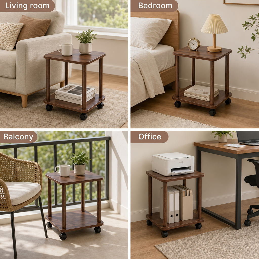 side table end table 2 tier storage shelf   legs - Temu