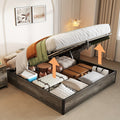 lift storage bed storage underneath wooden platform bed - Temu