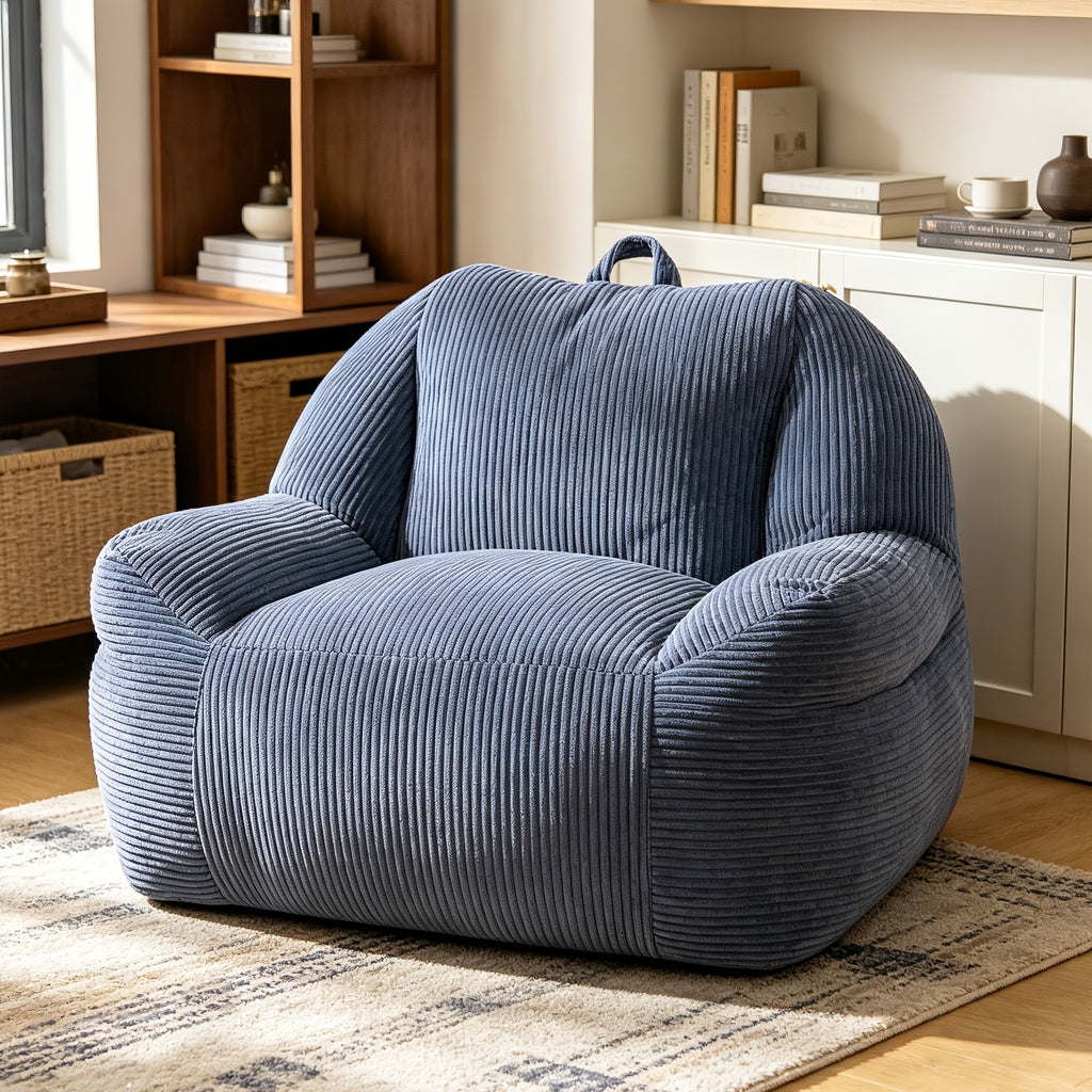 large bean bag chair sofa memory foam filler lounger - Temu