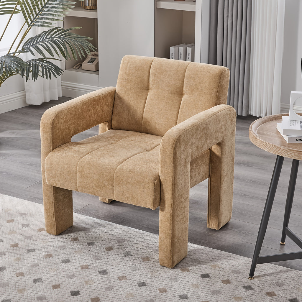 modern chenille single armchair living room bedroom office - Temu