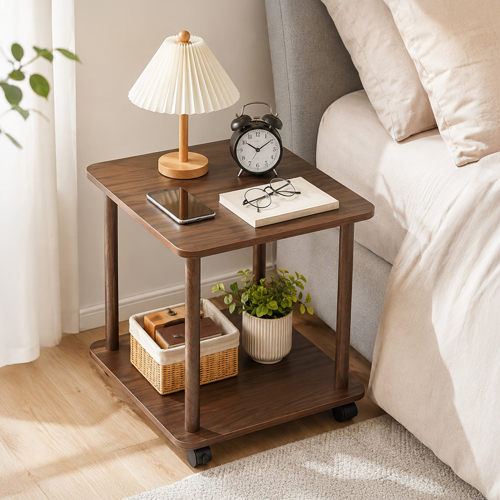 side table end table 2 tier storage shelf   legs - Temu