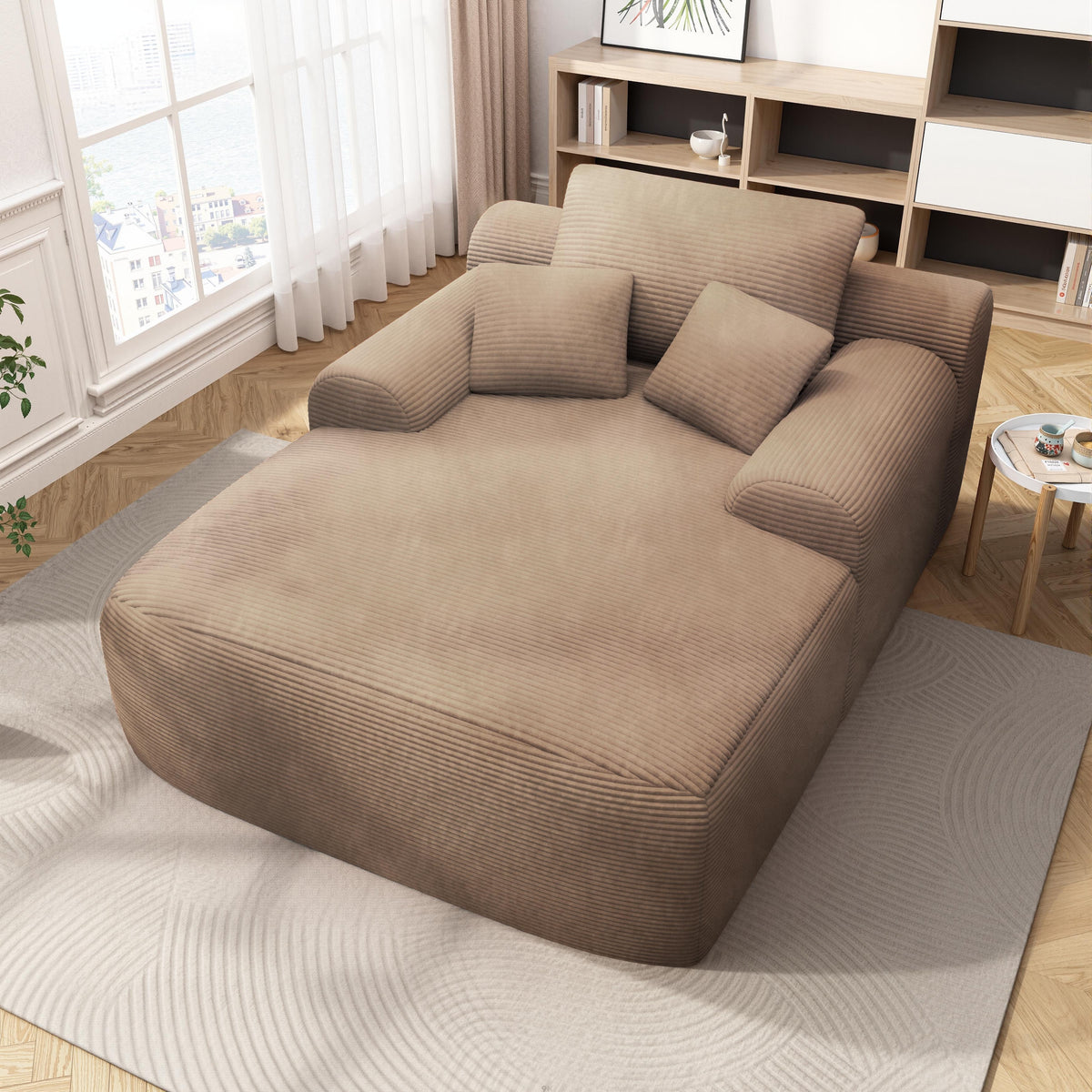 chaise lounge chair indoor corduroy upholstered boneless - Temu
