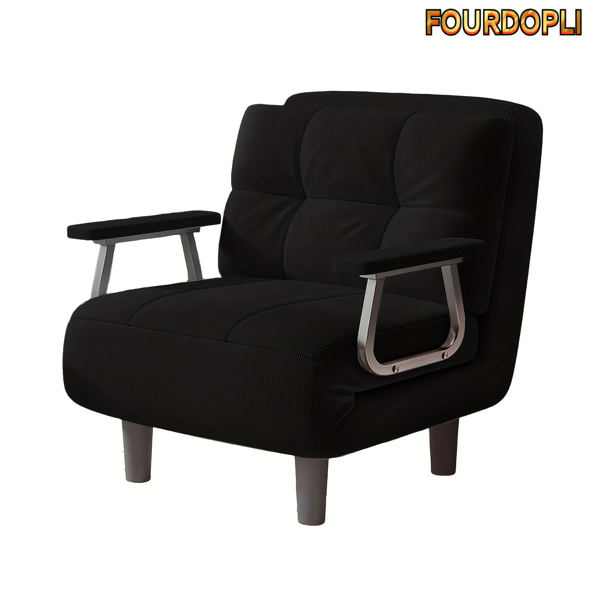 large folding chair bed silvery armrest corduroy sofa 5 - Temu