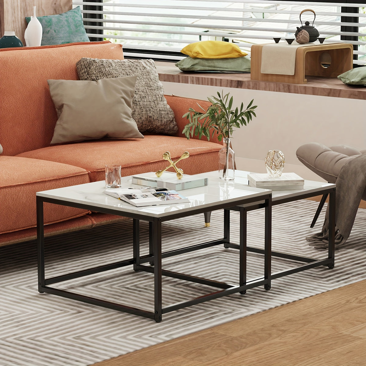 coffee table nesting sintered stone square nest - Temu