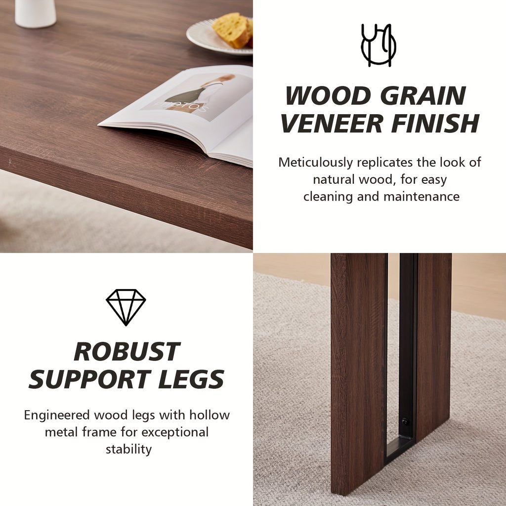 63 rectangle dining table 4 6 35 4 widen tabletop farmhouse - Temu