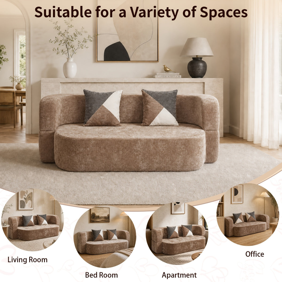 79 convertible sofa bed boneless couch small 2 in 1 folding - Temu
