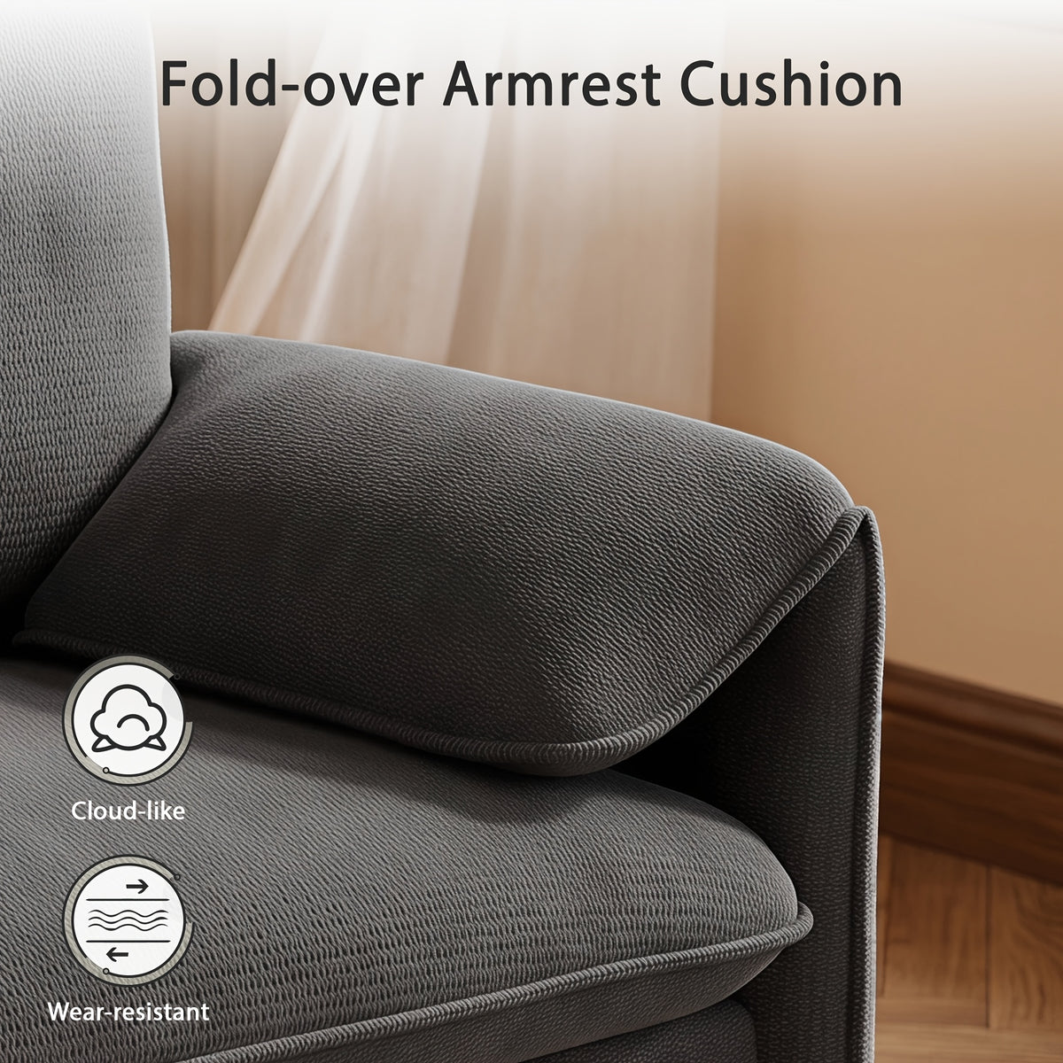 oversized chenille accent chair 37 deep   seat cloud - Temu